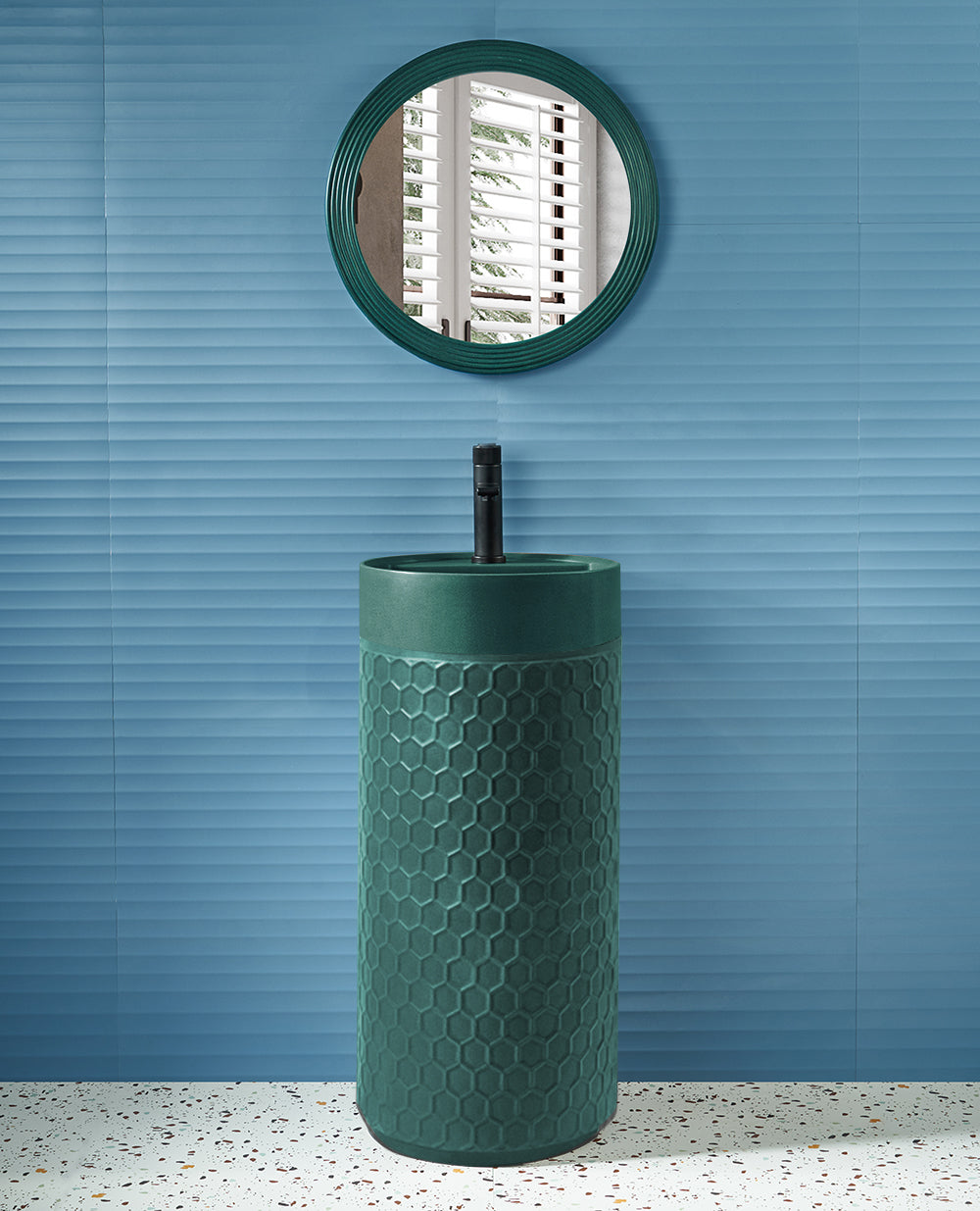 Marbo Ceramic pedestal wash basin | EQAS-005