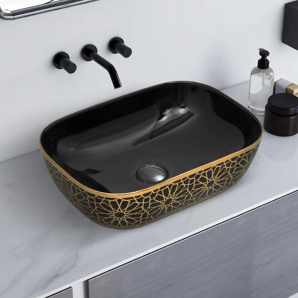 MARBO GLOSSY GOLD TABLE TOP| EQP 6011