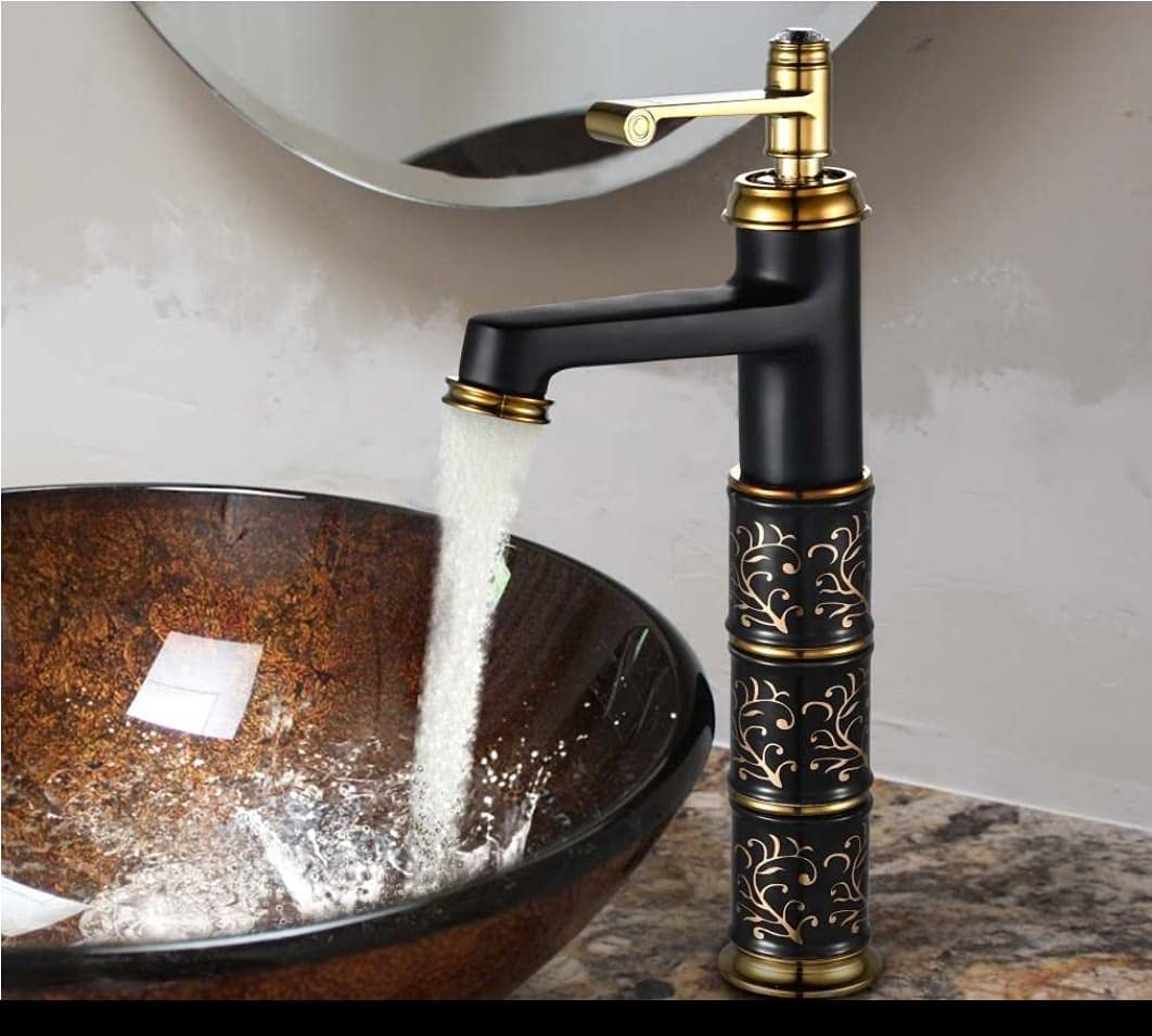 MARBO FLORALPRINT BLACK FAUCET | NF-2035