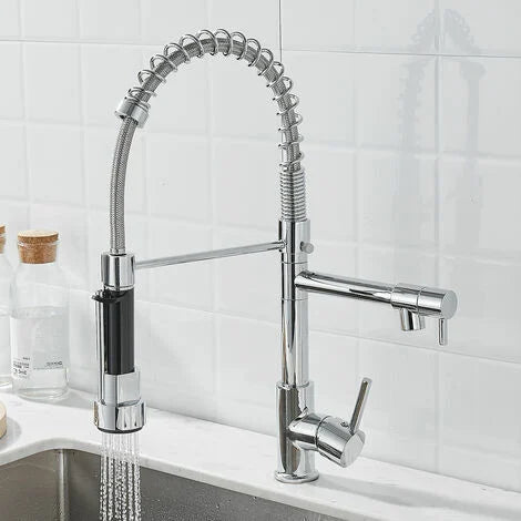 MARBO Premium Sink Tap – Wall-Mount, Chrome Sprayer with Hot & Cold Modes