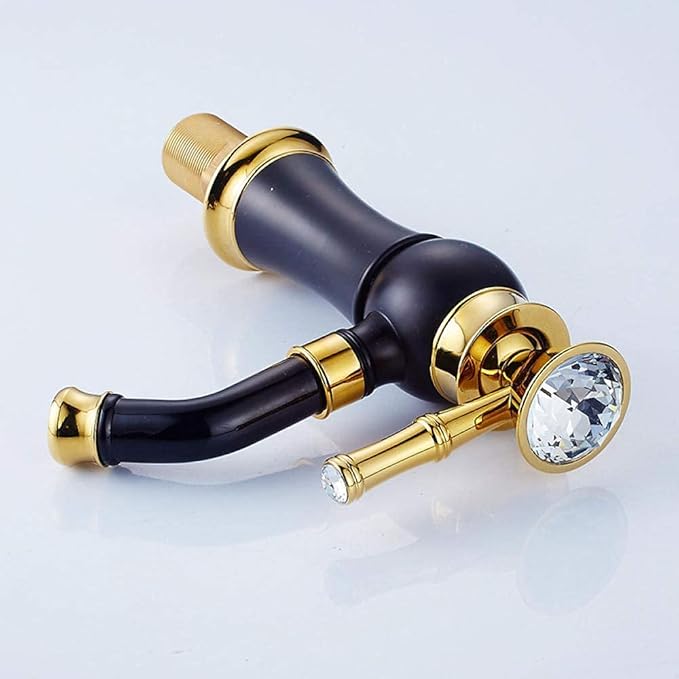 European-Style Brass Faucet – Swivel, Hot/Cold