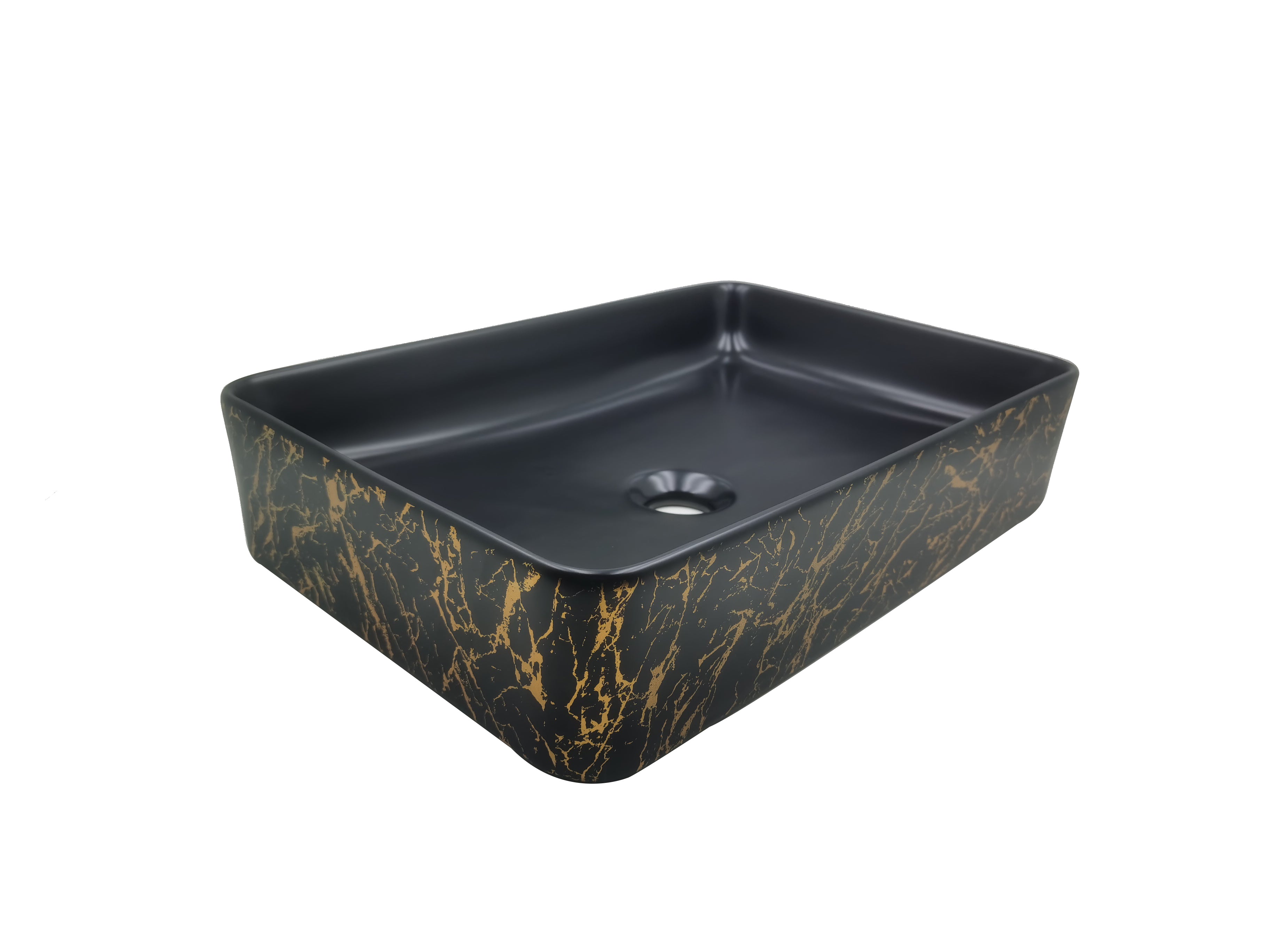 MARBO MATT BLACK WITH GOLDEN PRINT TABLE TOP| N 521