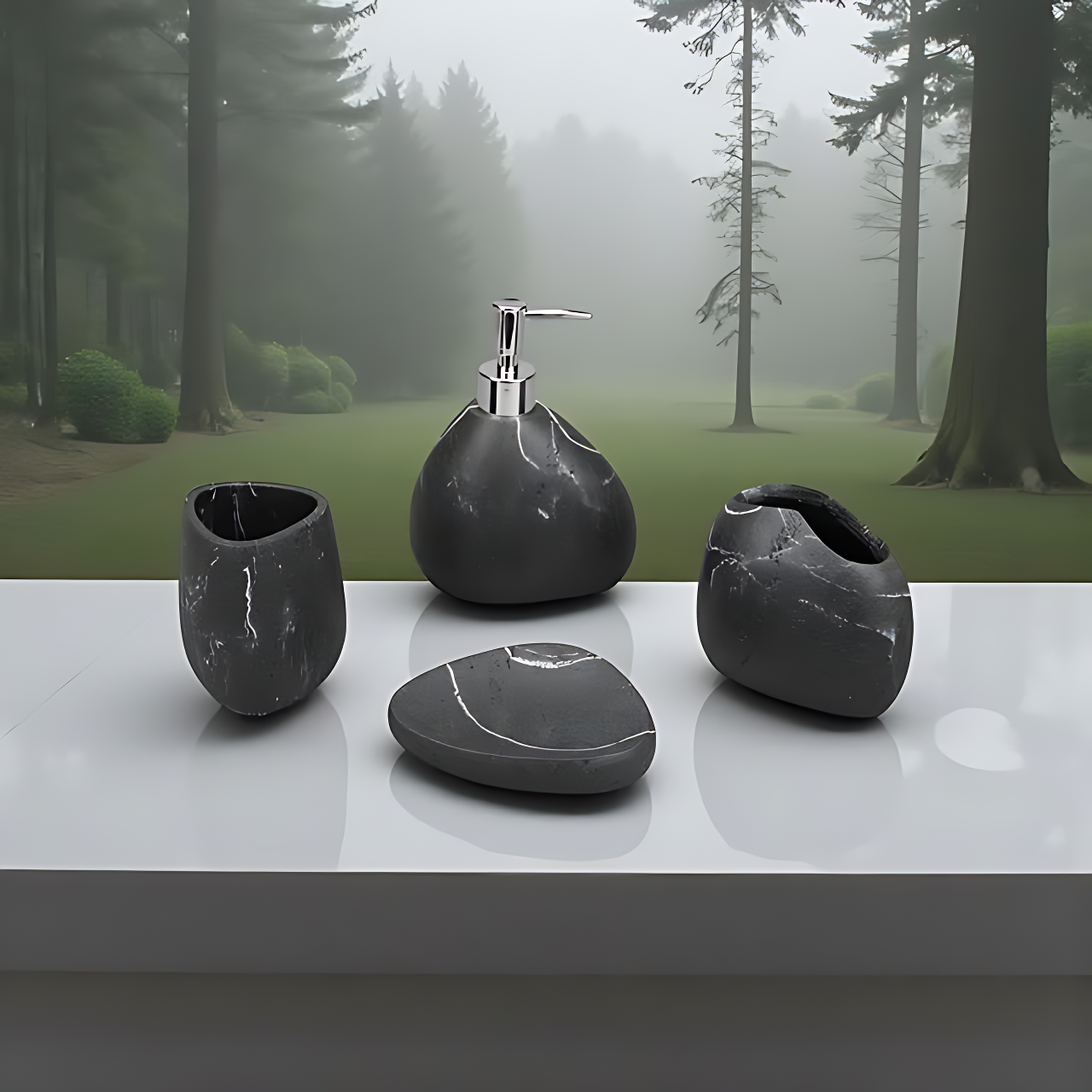 Bowly Black Liquid Dispenser