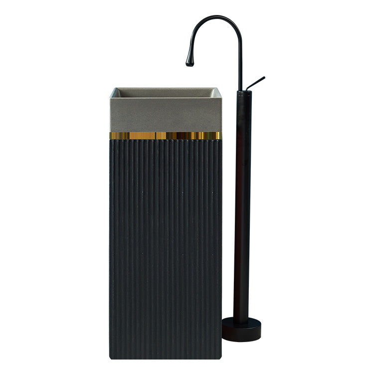 Marbo Artificial Stone Pedestal Wash Basin | EQAS007