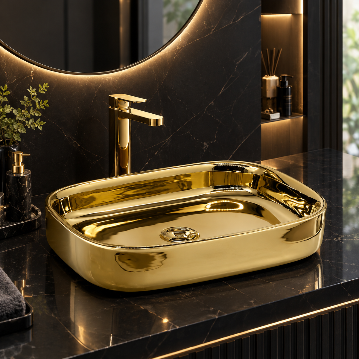 Marbo gold wash basin | NCTT-603