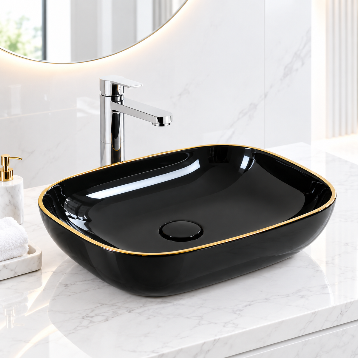 Marbo Royal Black Wash Basin| NCTT-513