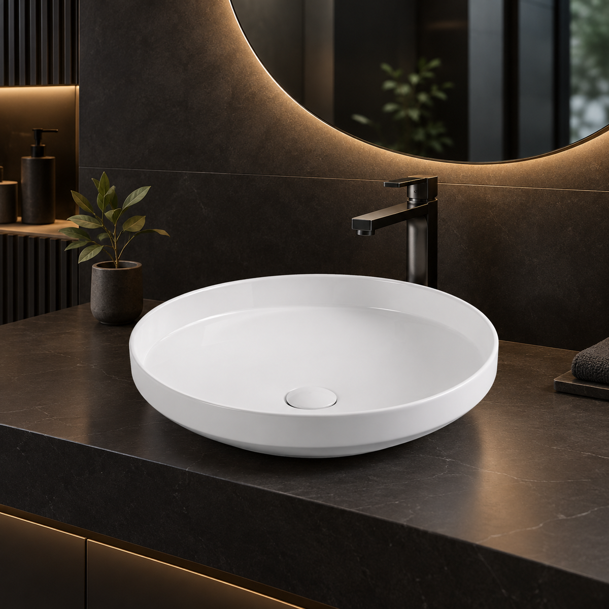 Marbo Glossy Round Washbasin | NCTT-825