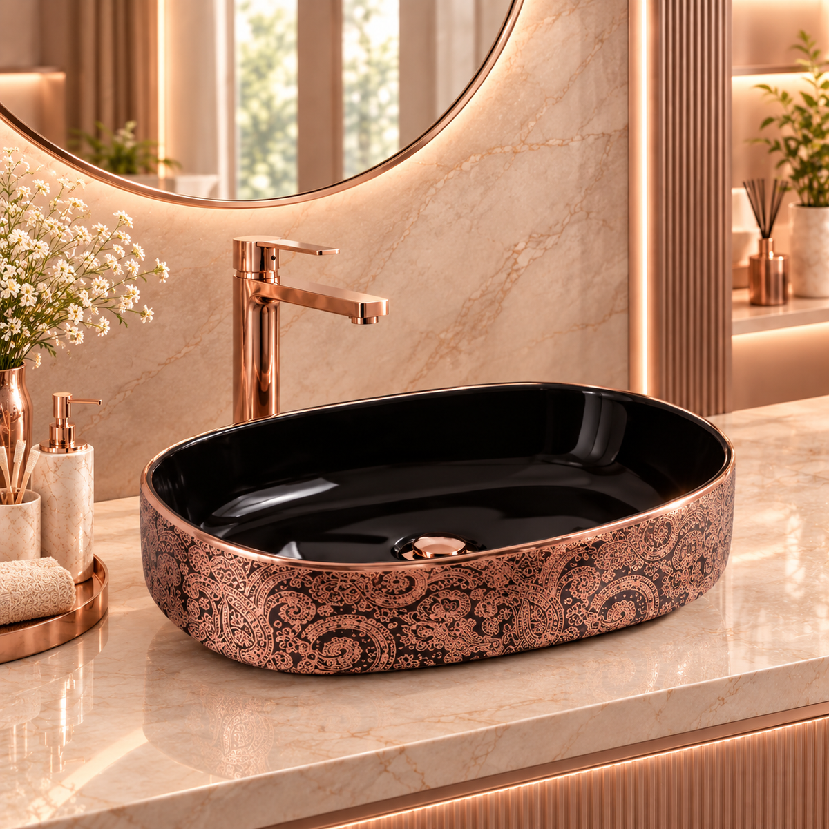 Rose Gold Designer Wash Basin | NCTT 943