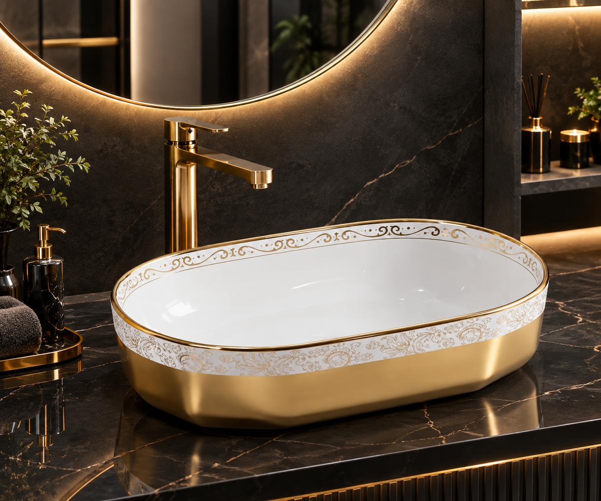 Marbo Gold Oval Basin| NCTT 948