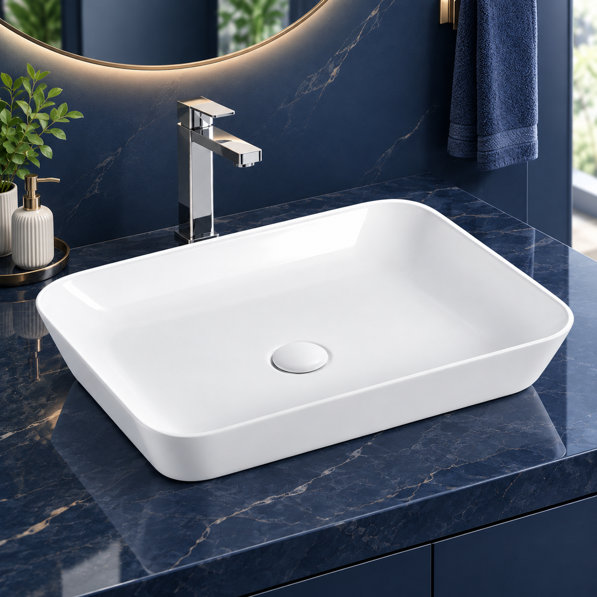 Marbo White Gloss Ceramic Wash Basin | NCGB 2001