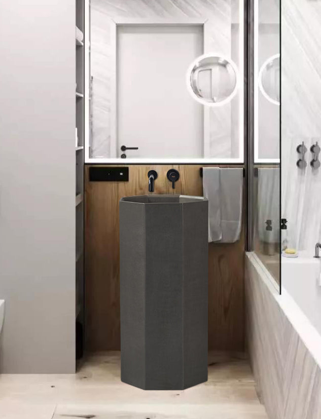 Marbo Polygon Freestanding Pedestal | EQAS010