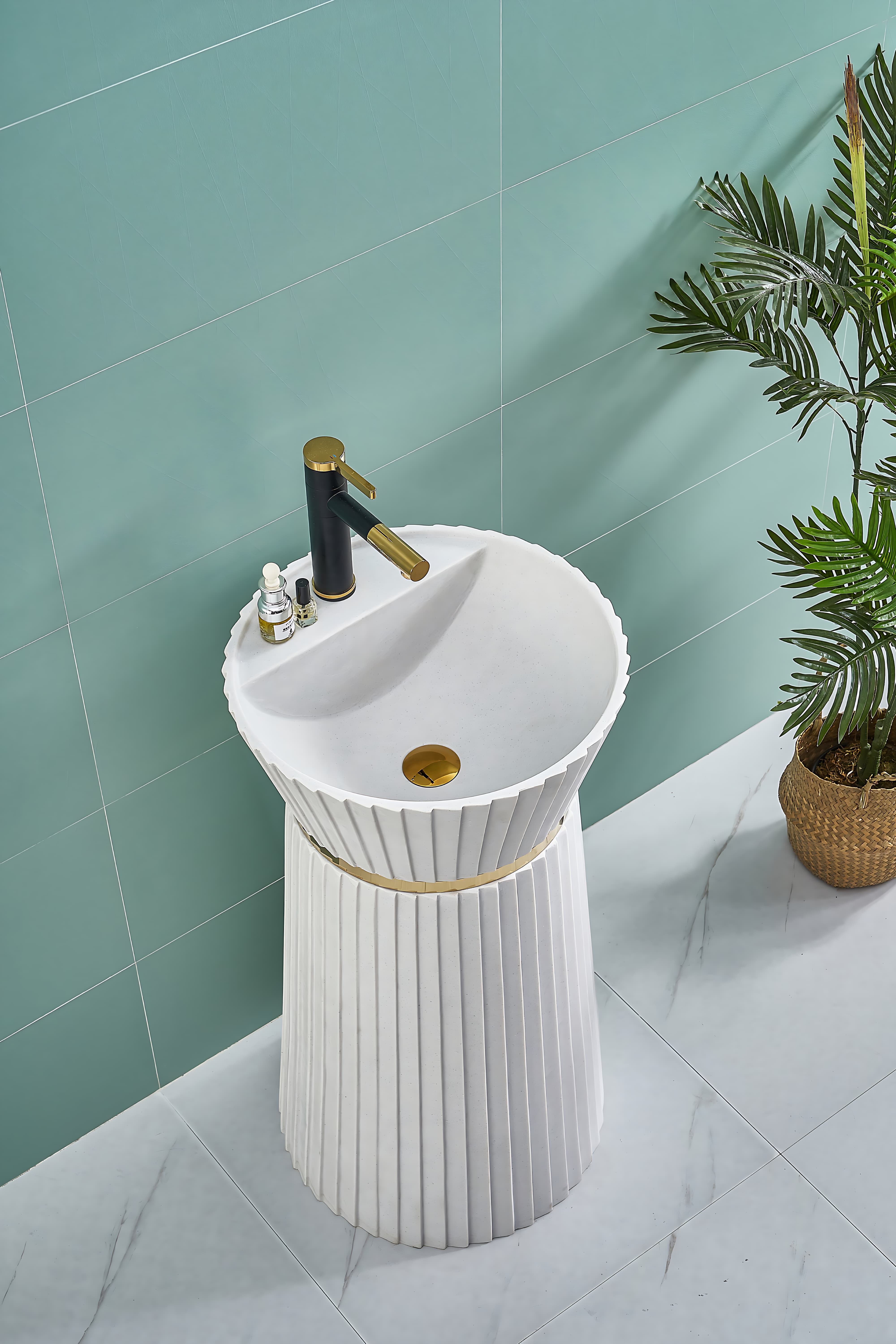 Marbo Ceramic Pedestal Wash Basin| EQAS31