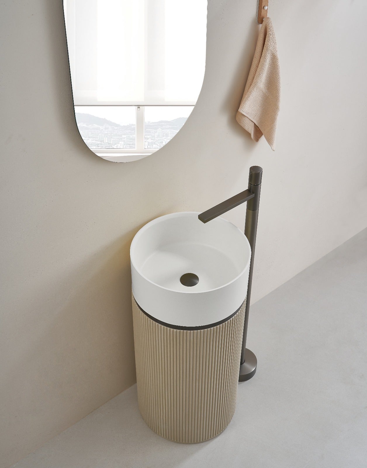 Marbo Horizon Fluted Pedestal Basin | EQAS34