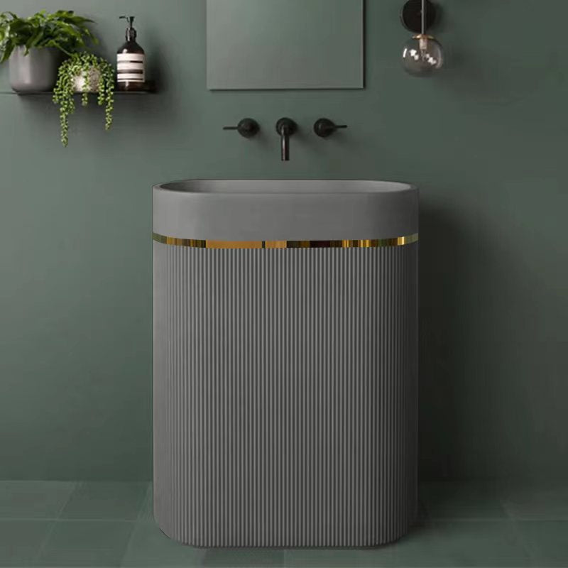 Marbo Oval Shaped Artificial Stone Freestanding | EQAS47