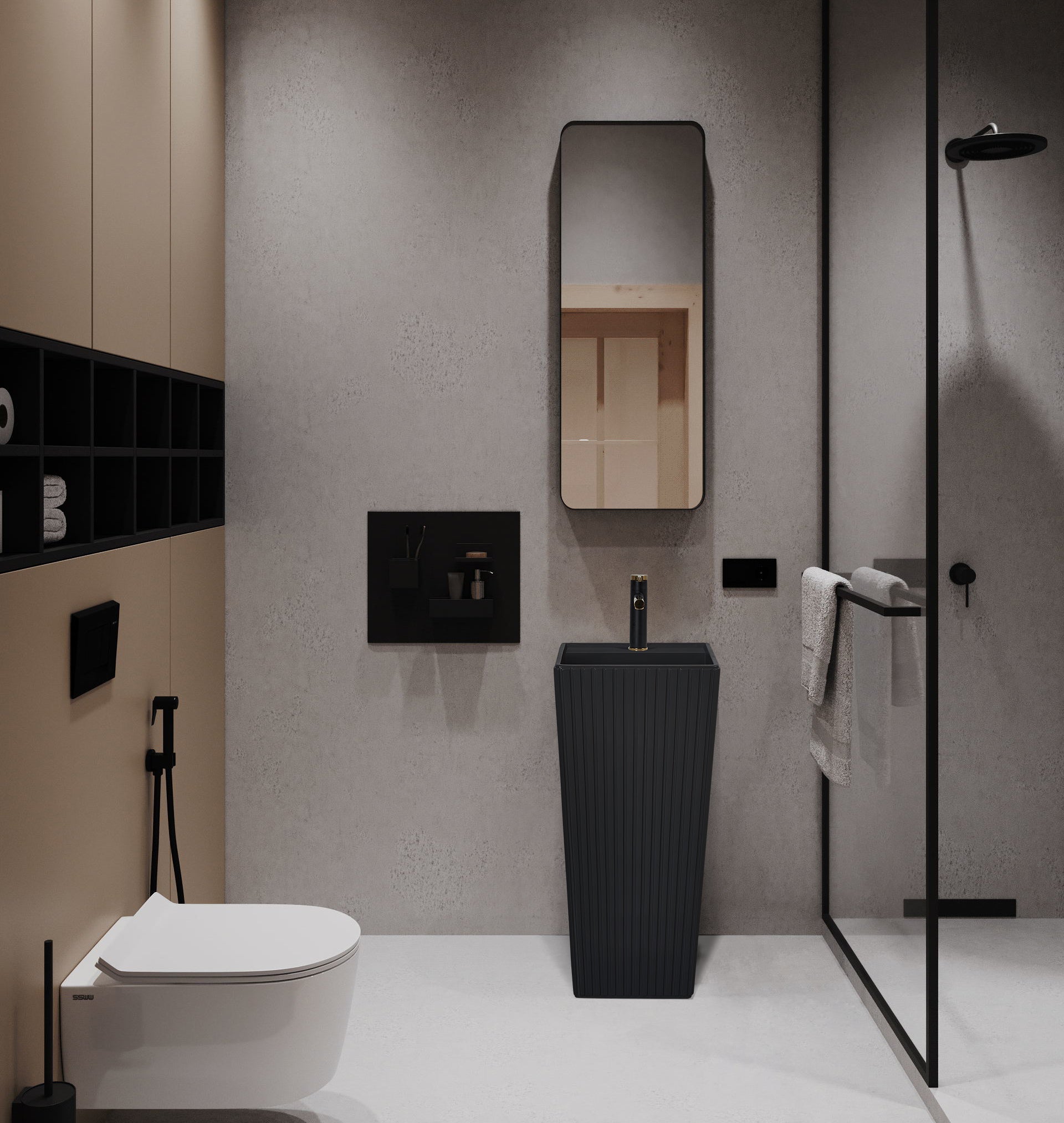 Marbo Quartz Free Standing Wash Basin | EQAS49