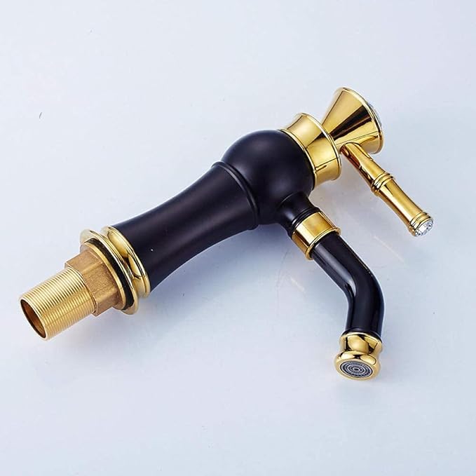 European-Style Brass Faucet – Swivel, Hot/Cold