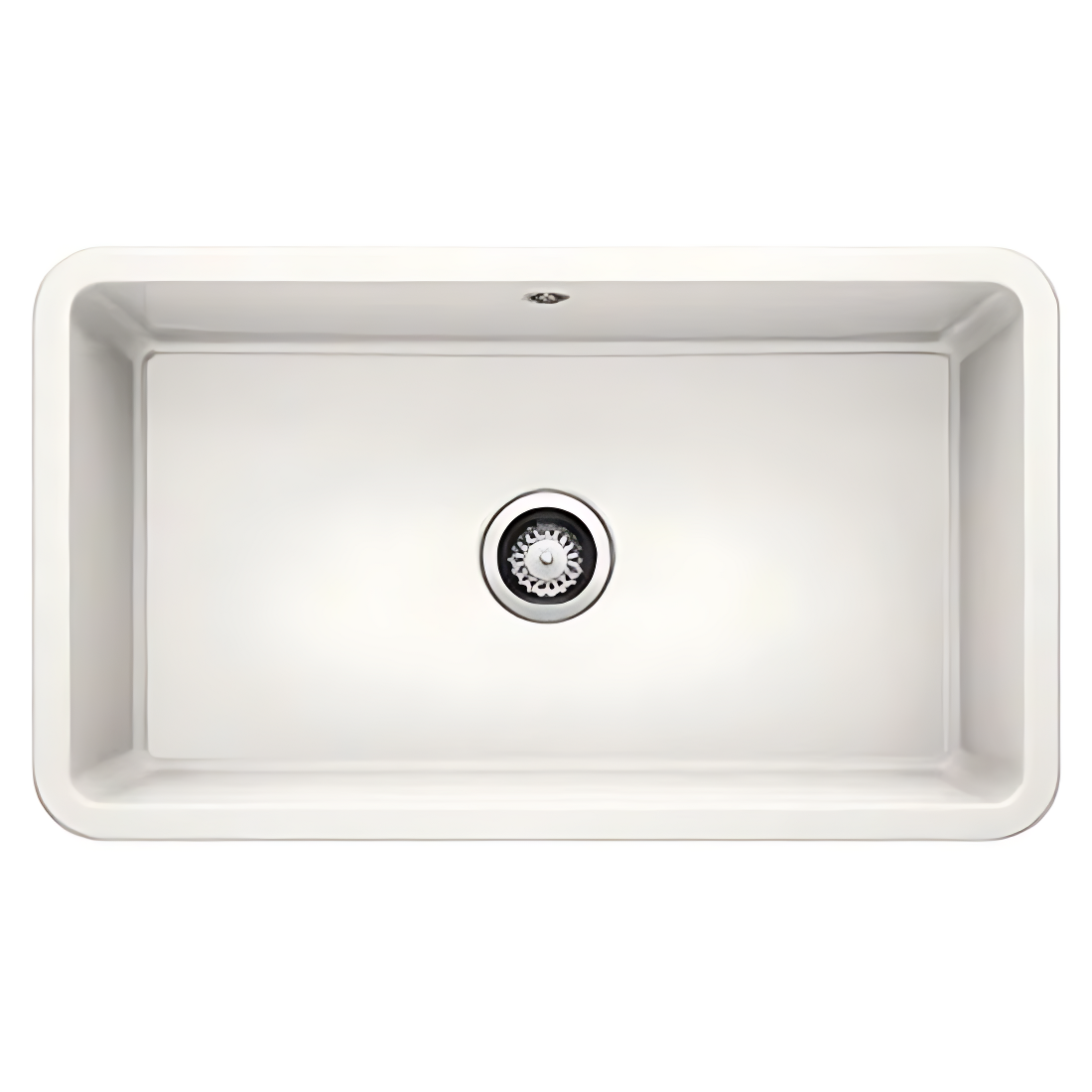 White kitchen quartz sink with drainboard