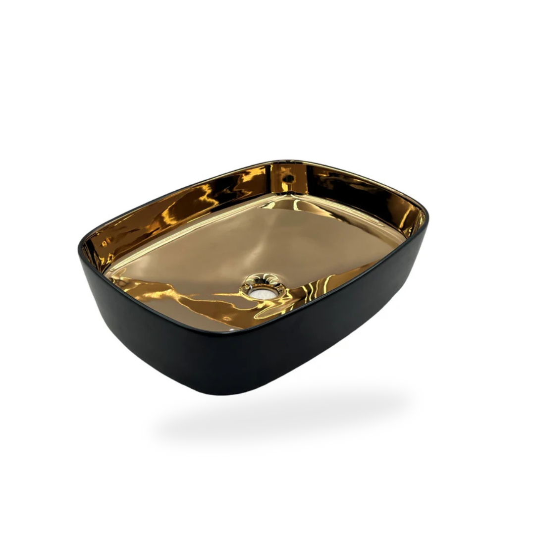 ROSE GOLD GLOSSY/ MATT BLACK TABLE TOP | N286