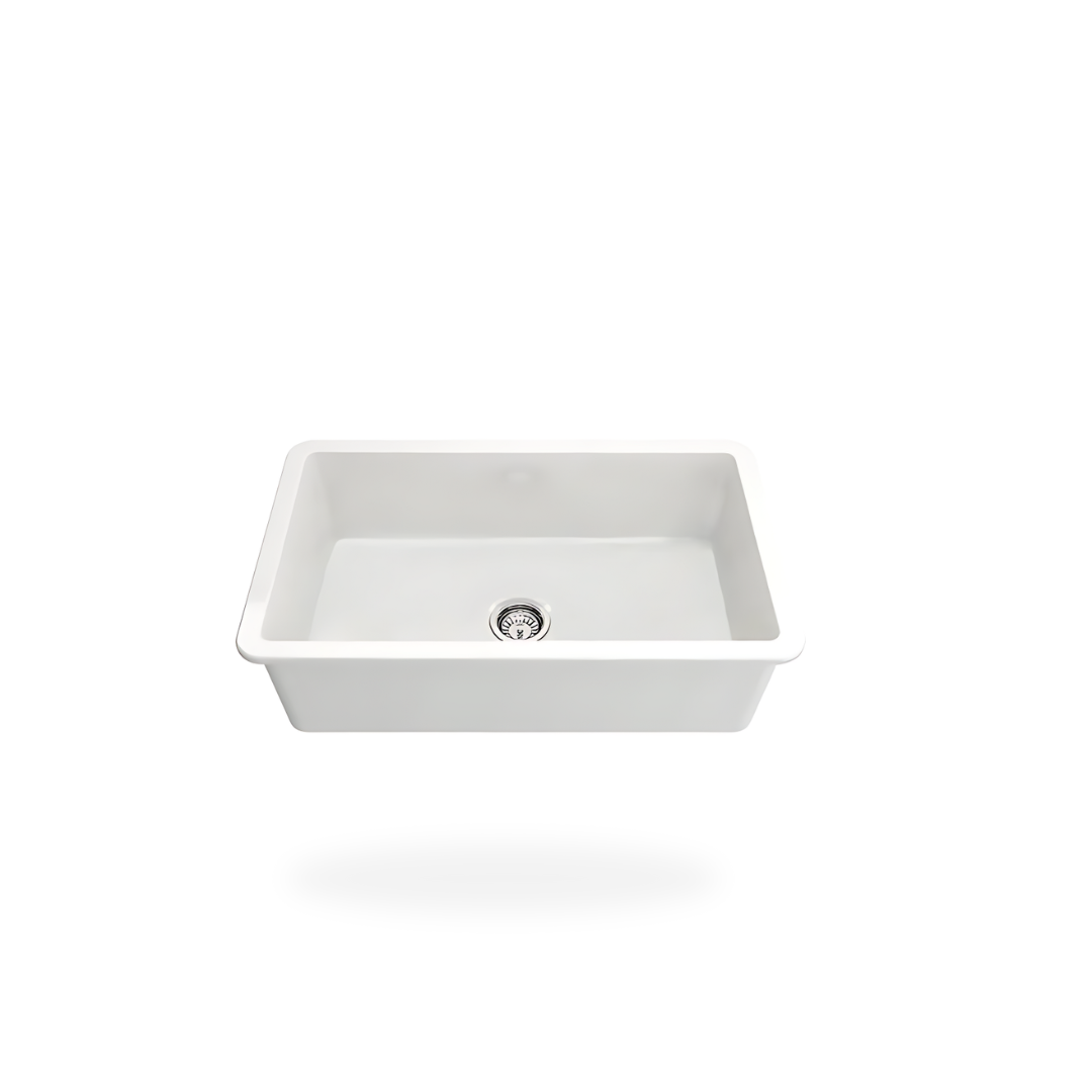 SINGLE BOWL QUARTZ SINK (WHITE)