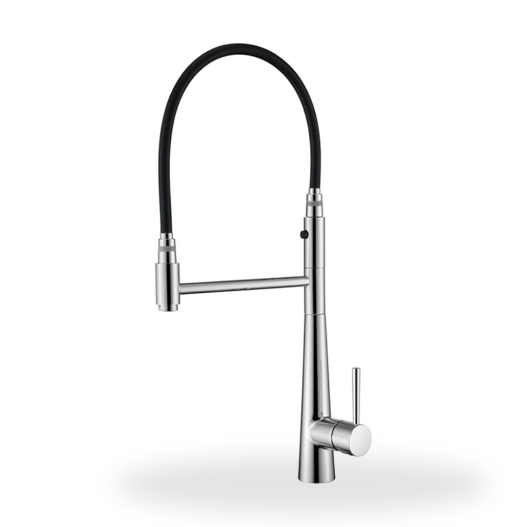 Marbo Kitchen Brushed Nickle Basin 360°  Flexible Hose Single Handle Hot and Cold Water Mixer Tap Sink Faucet | ERQ 305