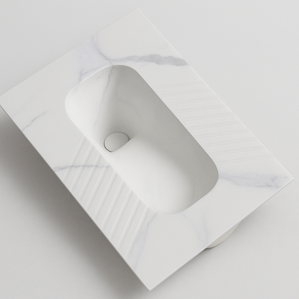 MARBO WC PAN MATT WHITE MARBLE INDIAN TOILET | WC 01