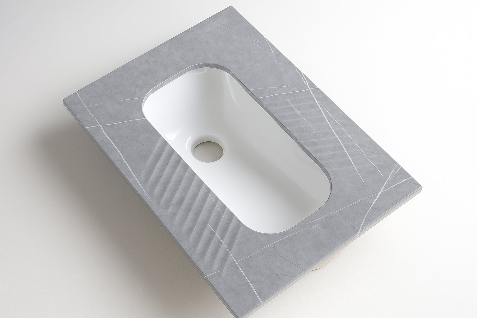 MARBO WC PAN MATT GRAY MARBLE INDIAN TOILET | WC 03