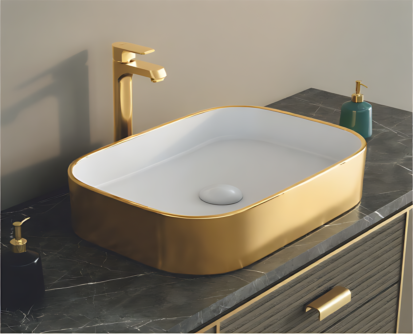 GLOSSY GOLD TABLE TOP | EQP 3002