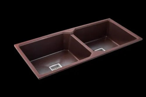 DOUBLE BOWL QUARTS SINK (BROWN)