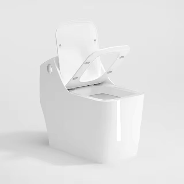 White modern chair on a light gray background