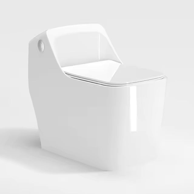 Modern white chair on a light gray background