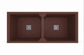 DOUBLE BOWL QUARTS SINK (BROWN)
