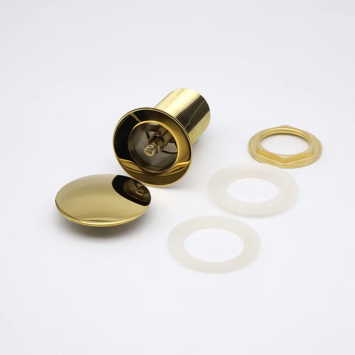 MARBO Brass Full Threaded Pop Up Waste Coupling 32 MM 5", Brass Top (Gold)